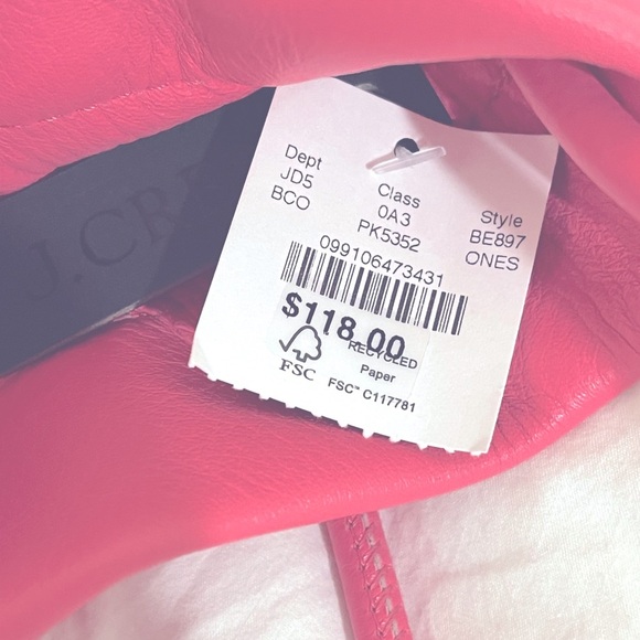 J.Crew NWT London Crossbody, leather, mini purse, pink - Picture 6 of 10